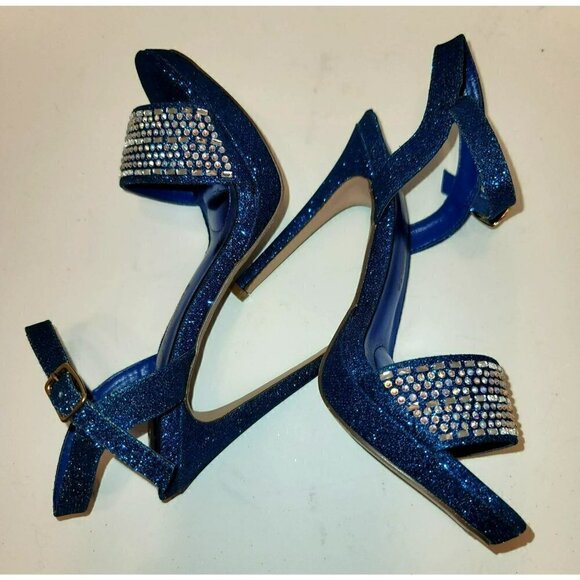 NIB - De Blossom Collection Blue Charlie Crystal Stiletto, Size 6 - Picture 10 of 11